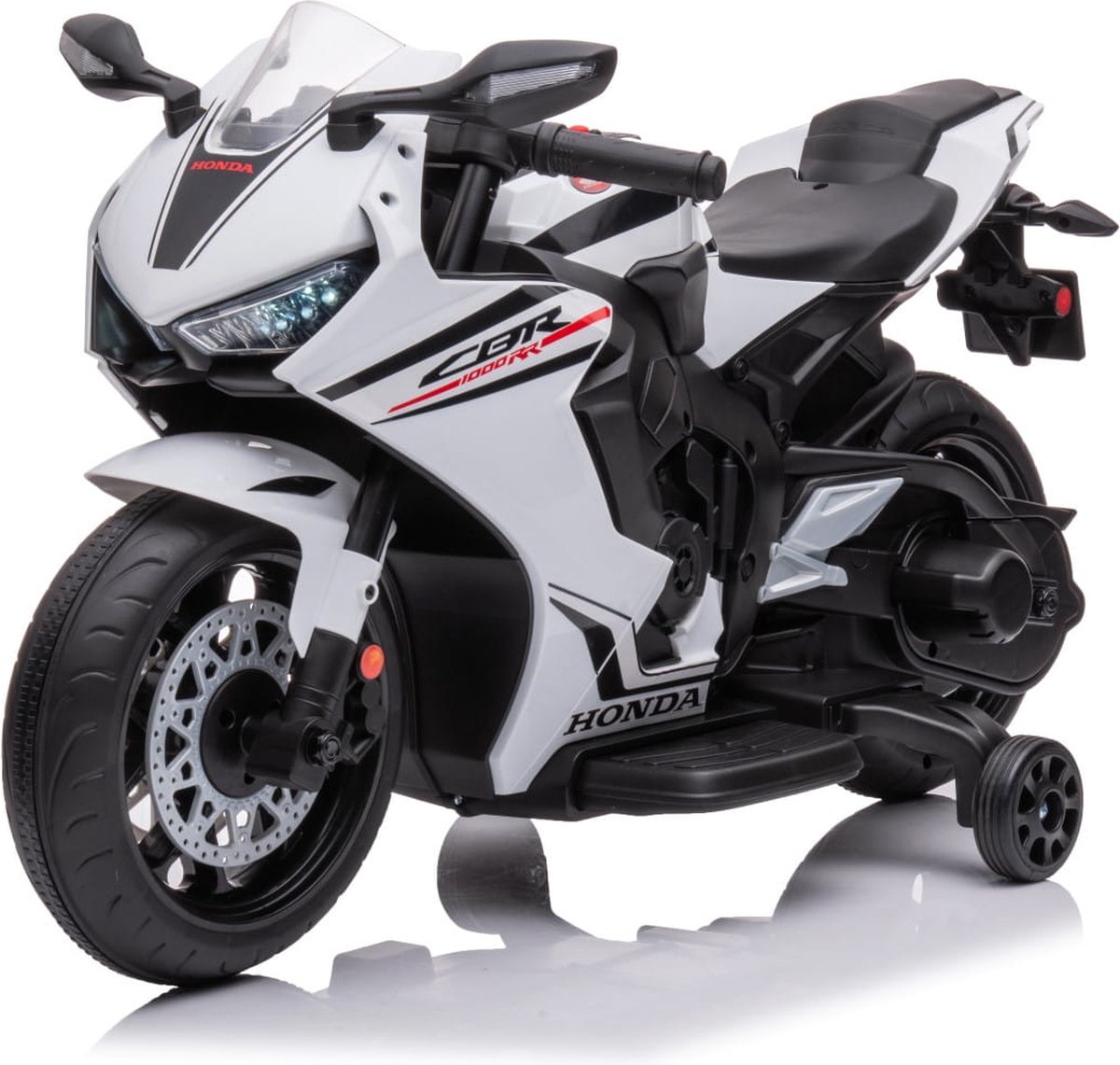 elektrische kindermotor cbr 1000rr kindermotor 12v elektrisch kindervoertuig met 2 afneembare trainingswielen voor kinderen vanaf 3 jaar wit