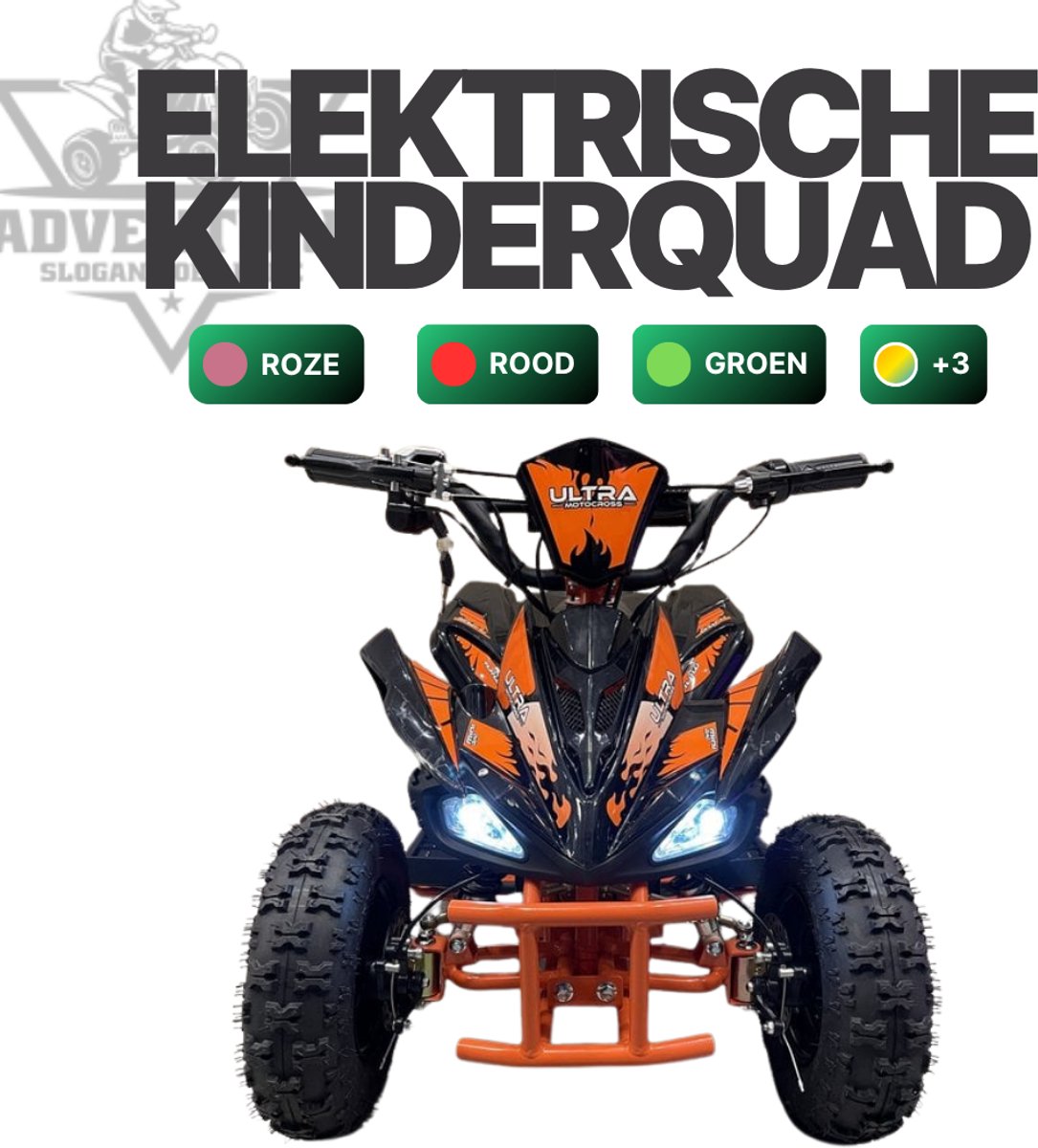 Elektrische Kinderquad EVO 1000W - 36V - Oranje - Offroad krachtpatser voor kids Accuvoertuig kopen online