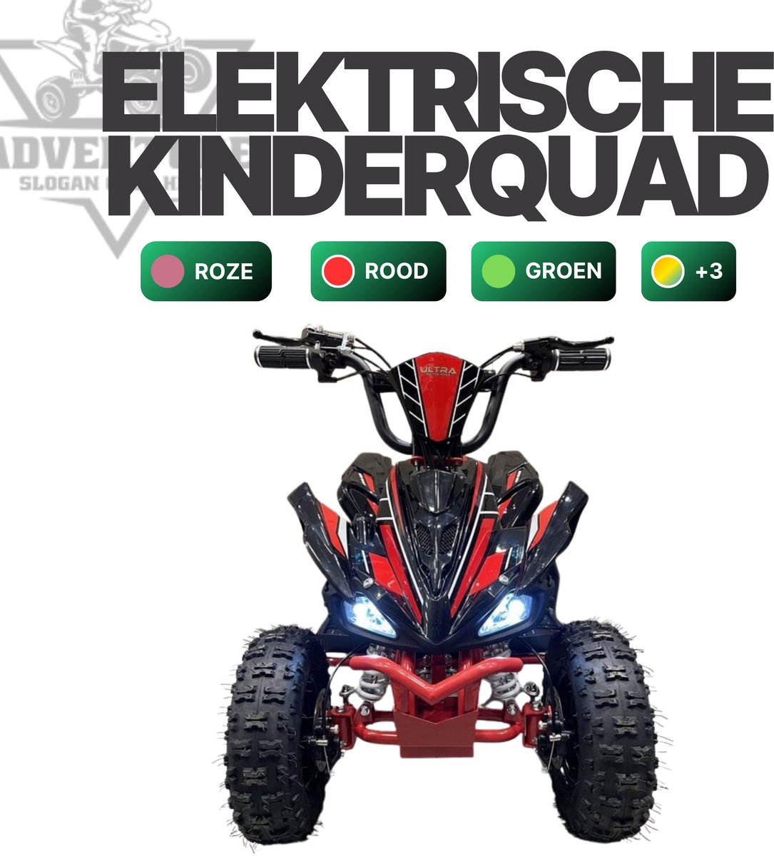 Elektrische Kinderquad EVO 1000W - 36V - Rood - Offroad krachtpatser voor kids Accuvoertuig kopen online