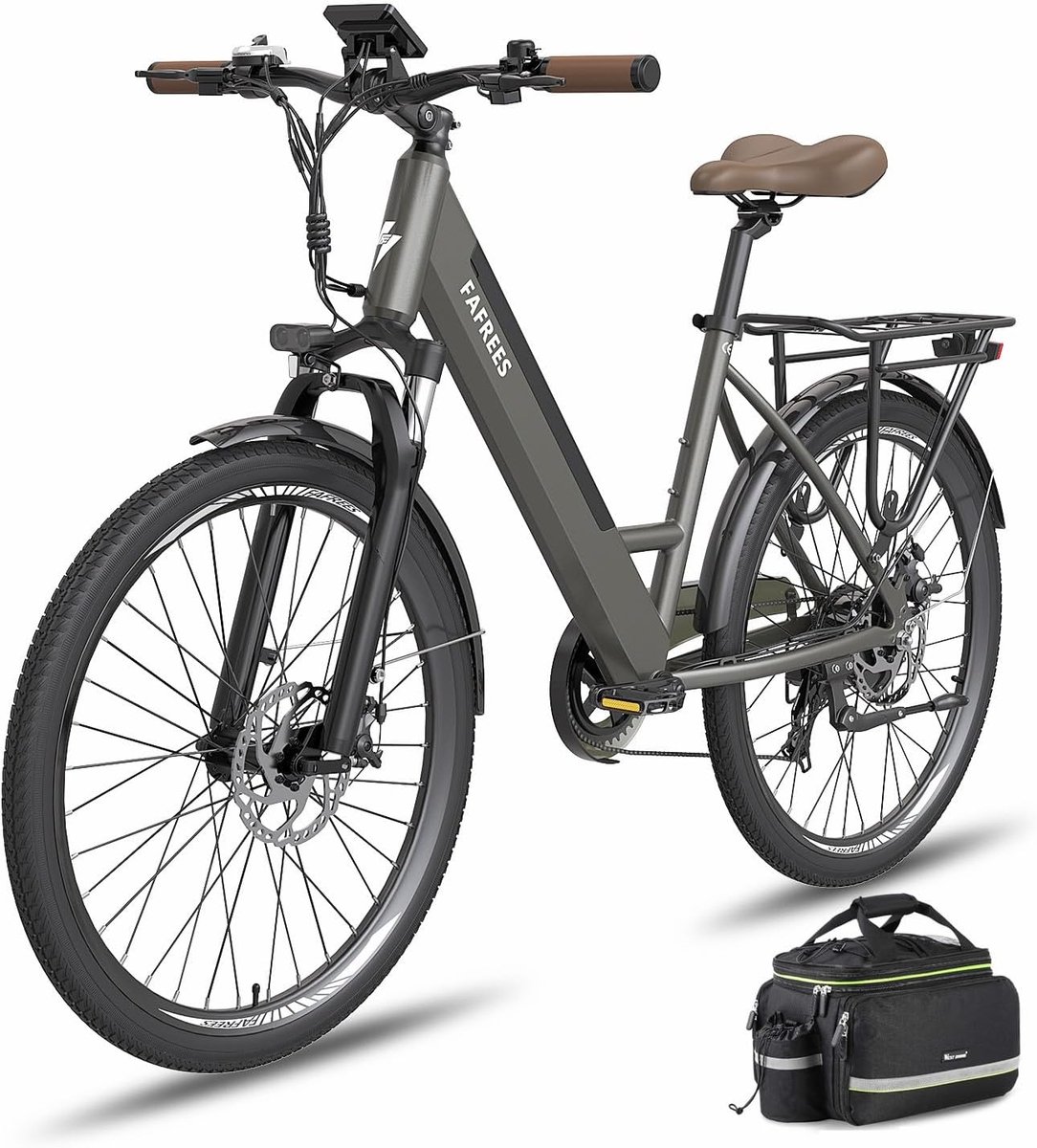 elektrische stadsfiets met 250w motor en 36v batterij unisex volwassene 60 110 km bereik