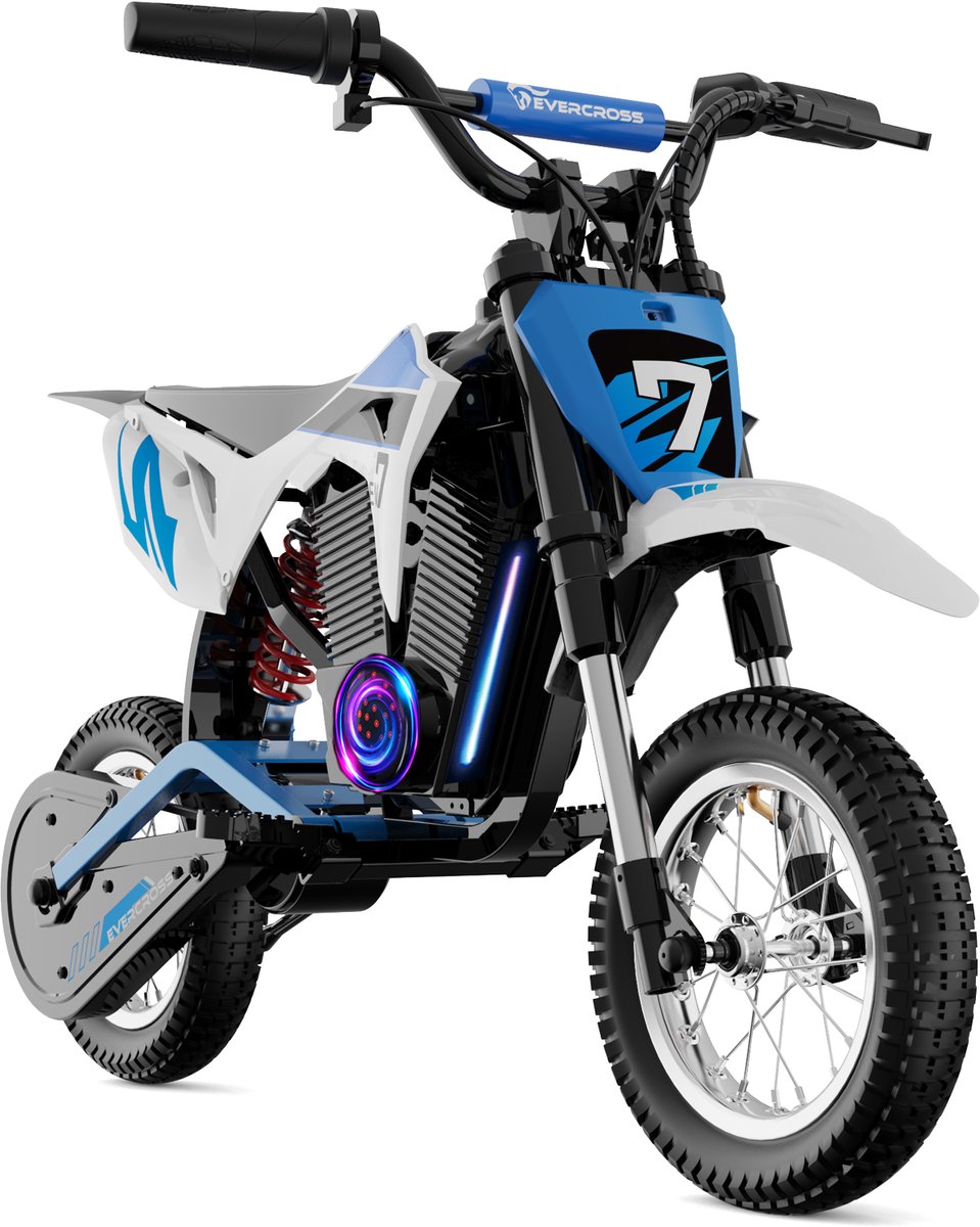 EVERCROSS EV12M Pro Kinderen Elektrische Motorfiets | 300W | 25 km/u | 3 Snelheidsstanden | 3-12 Jaar | Blauw/Rood Accuvoertuig kopen online