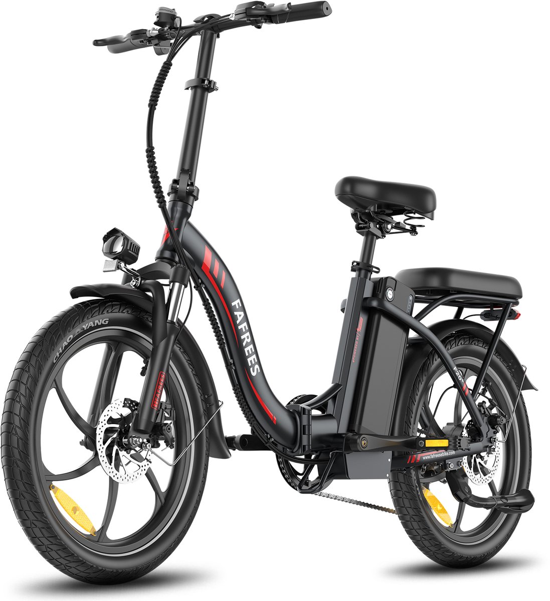Fafrees Elektrische Fiets F20+ - Elektrische Vouwfiets - 36V 20Ah Accu - 90 km Actieradius - 25 km/u - 250W Motor - 20×3.0 Inch Banden - Shimano 7 Versnellingen - Schijfremmen - Voorvering - Zwart Fiets (elektrisch) kopen online