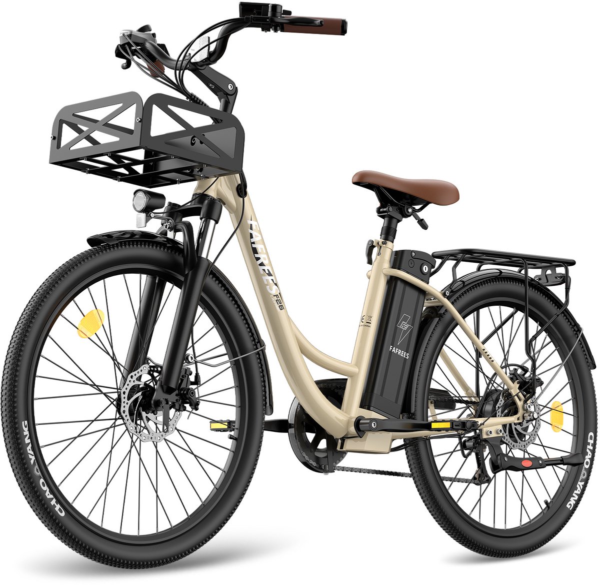 fafrees f26 lasting stads elektrische fiets 250w motor 36v20 3ah accu 26x1 95 banden 100km bereik 25 km u snelheid ivoorwit
