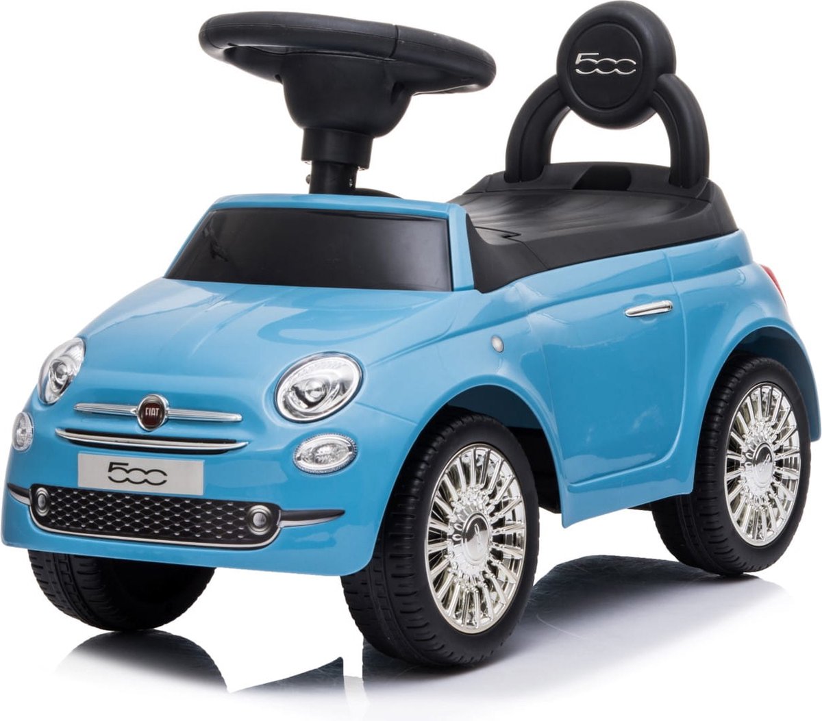 Fiat 500 Kindervoertuig vanaf de leeftijd van 12 maanden, loopauto, ride on, babyauto, loopstoeltje met claxon en motorgeluiden (Blauw) Loopauto kopen online