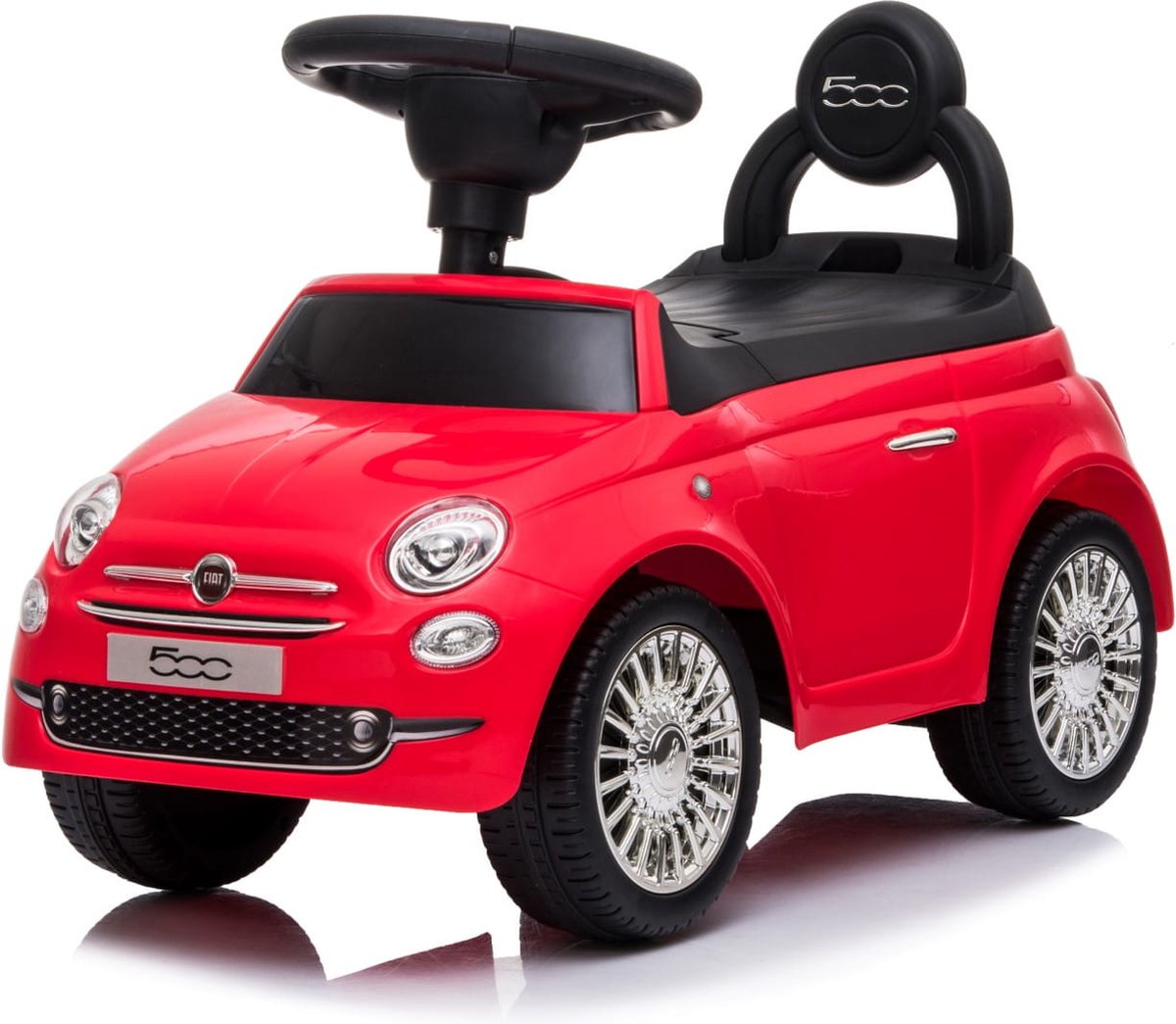 Fiat 500 Kindervoertuig vanaf de leeftijd van 12 maanden, loopauto, ride on, babyauto, loopstoeltje met claxon en motorgeluiden (Rood) Loopauto kopen online