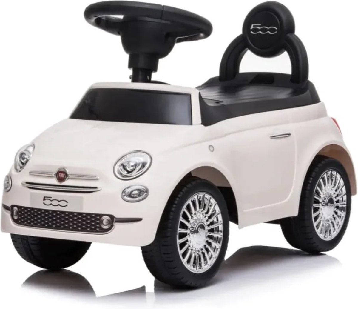 Fiat 500 Loopauto - voor Kinderen - 1 tot 3 jaar - met Opbergbox - Wit Loopauto kopen online