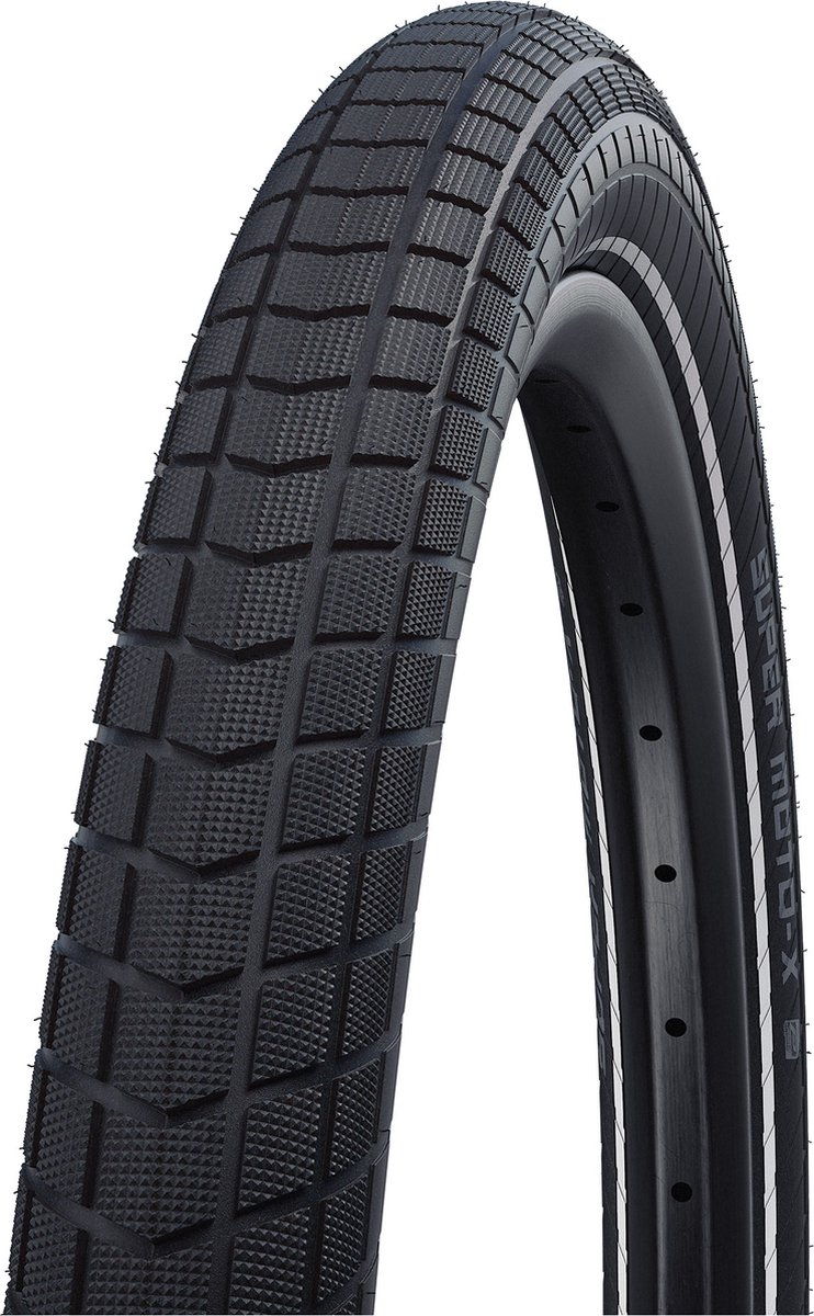 fiets buitenband schwalbe super moto x greenguard snakeskin 20 x 2 40 62 406 zwart met reflectie