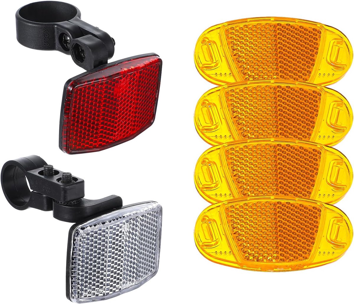 fietsreflector banden reflectoren rood en wit