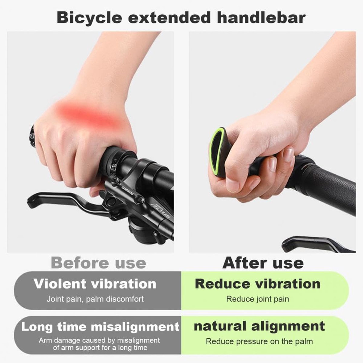 Fietsstuuruiteinden Ergonomische antislip MTB Mountainbike Racefiets Stuuruiteinden Geschikt voor 21,8-22,8 mm sturen (02) Fiets kopen online