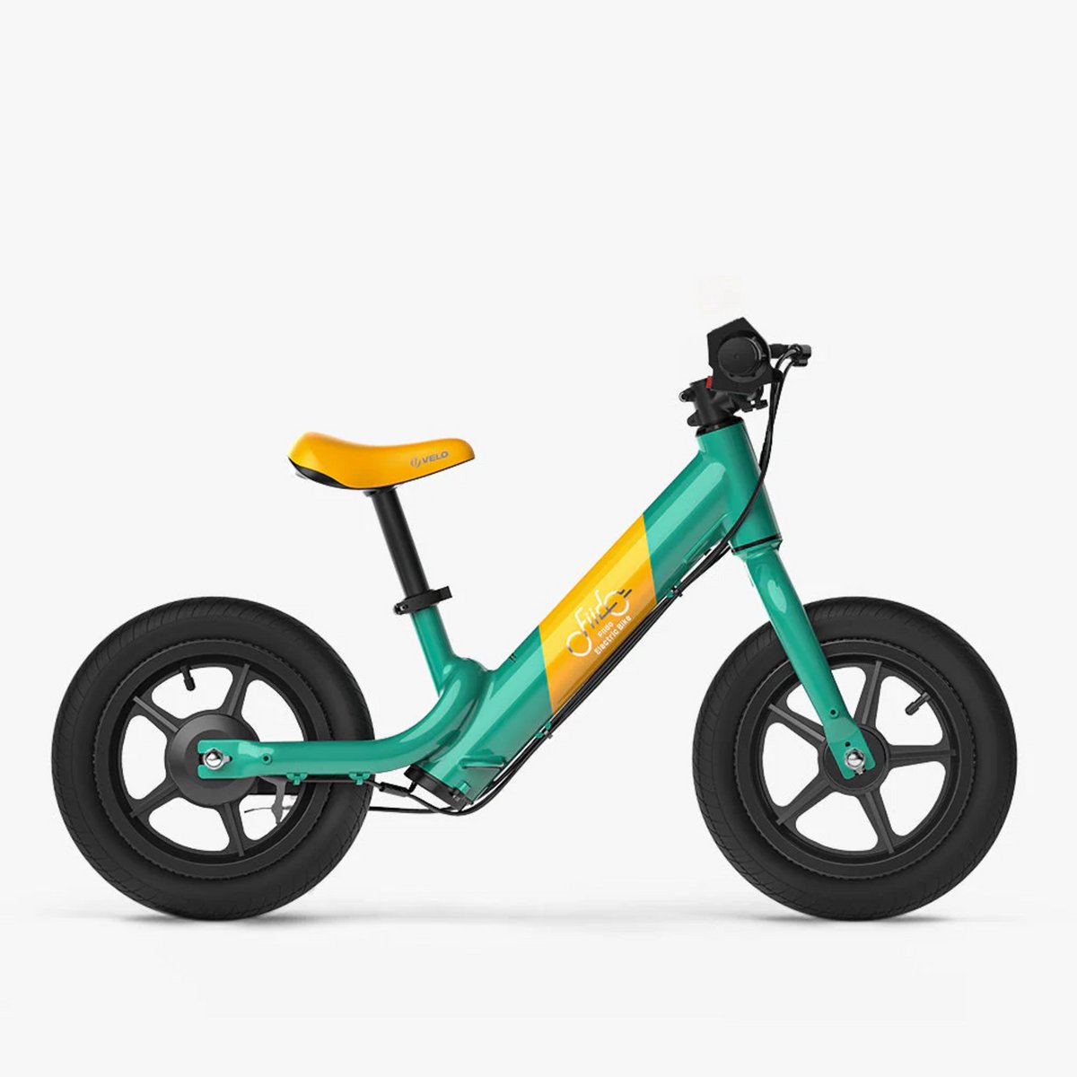 fiido kidz elektrische evenwichtsfiets groen geel 12 inch accu 146wh 25v 80w motor