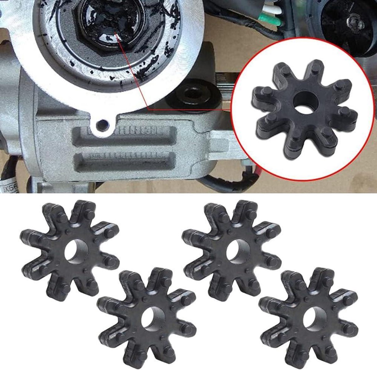 flexibele stuurkolomkoppeling voor hyundai 563152k000fff kunststof koppelingstuk met tandwiel en bus