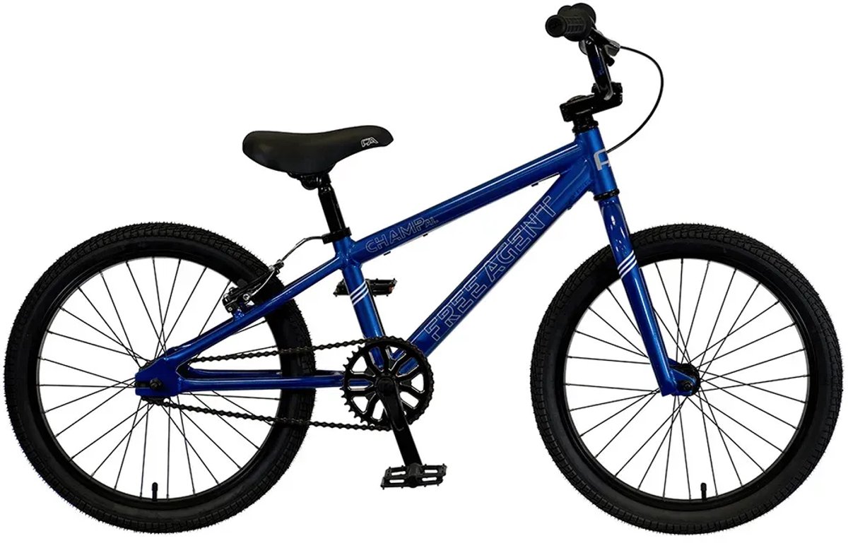 free agent bike champ alloy chrome blue