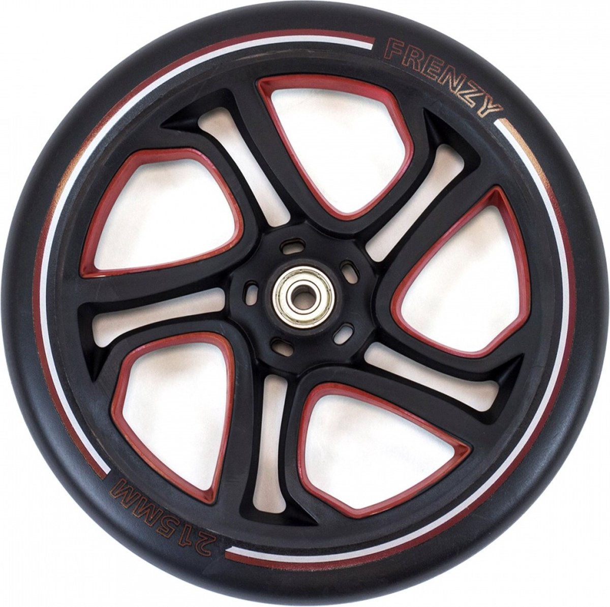 frenzy step wiel 250 mm zwart rood