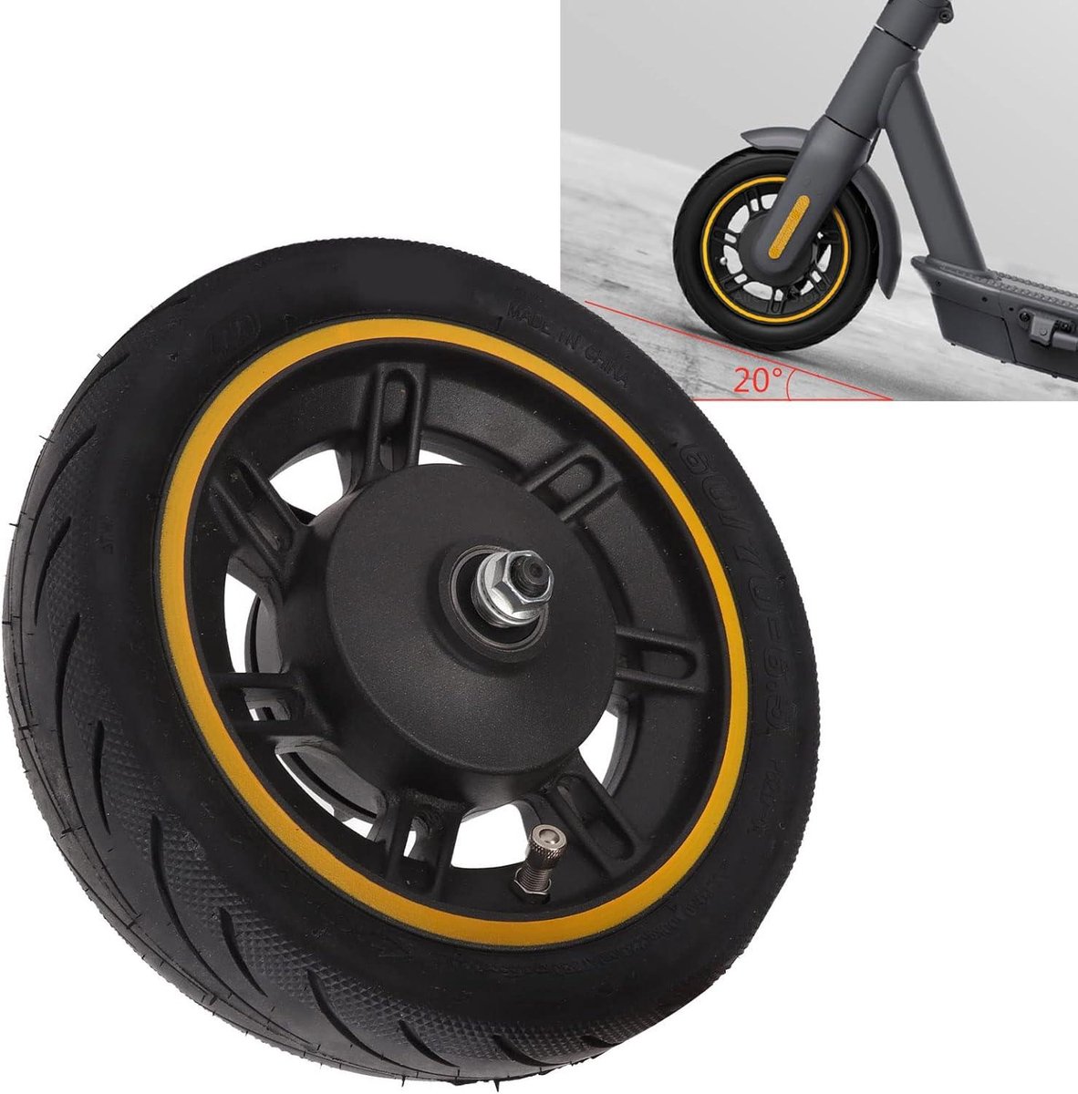 Frontwiel voor Elektrische Step 10 Inch met Band Vervanging voor G30 - Gemakkelijke Installatie - Duurzaam Materiaal - Snelle Levering Buitenspeelvoertuigaccessoire kopen online