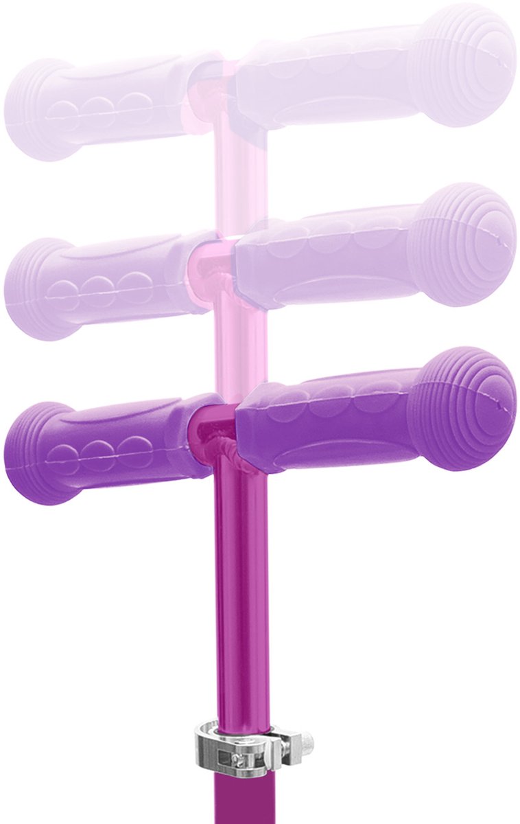 fun pro ONE Deluxe kinderstep - 3 wielen, 3-6 jaar, opvouwbaar en in hoogte verstelbaar, LED-wielen, zwaartekrachtbesturing, geanodiseerd stuur, tot 50 kg, step voor kinderen, paars Step kopen online