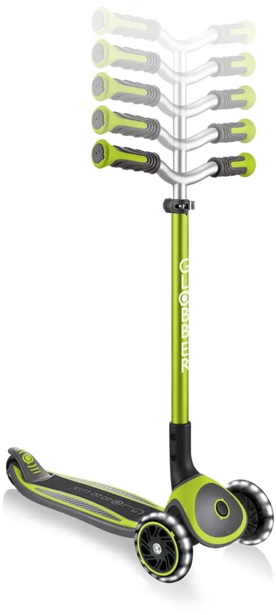 globber master opvouwbare step met 3 wielen in groen