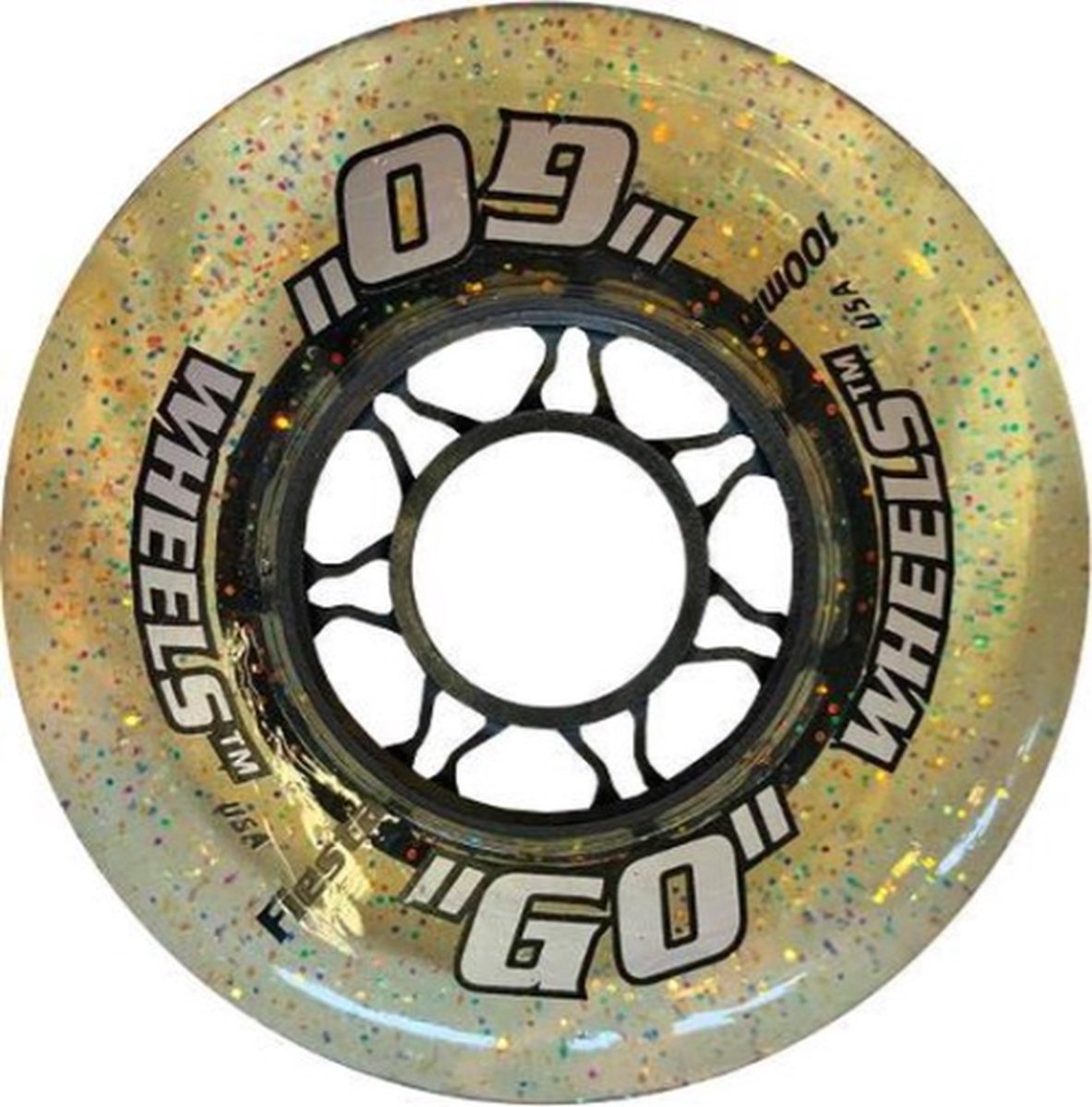Go Wheels - Stepwielen - 2-Pack - 100 mm - Transparant - One Size Skateonderdeel kopen online