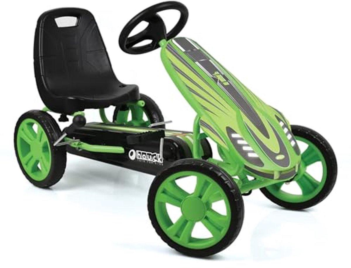 gokart speedster voor kinderen van 4 8 jaar handrem verstelbare stoel groen