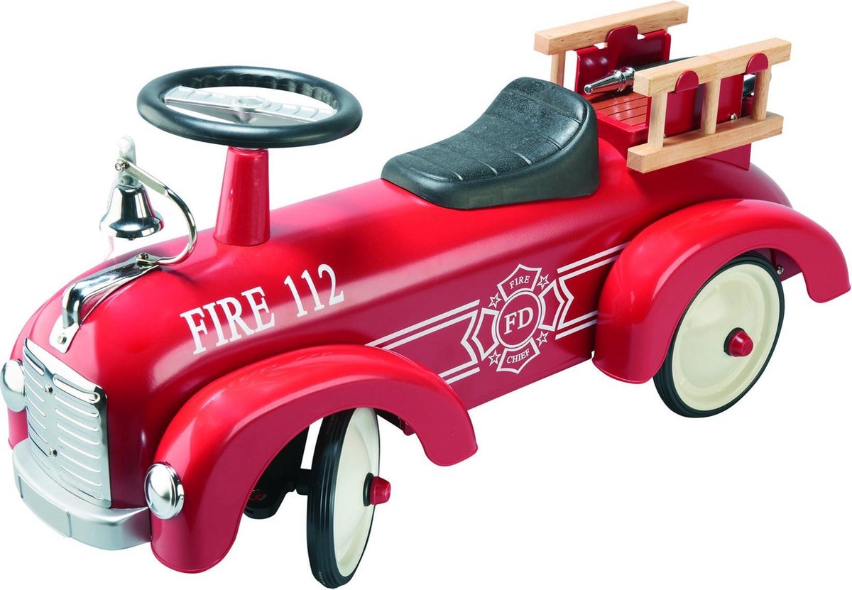 goki loopauto brandweerwagen rood