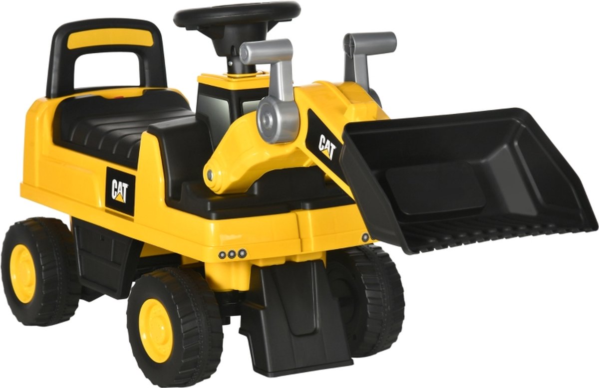 Graafmachine speelgoed - Loopauto - Loopwagen - Bulldozer - Speelgoed - Geel/zwart - 78 x 29,5 x 54 cm Loopauto kopen online