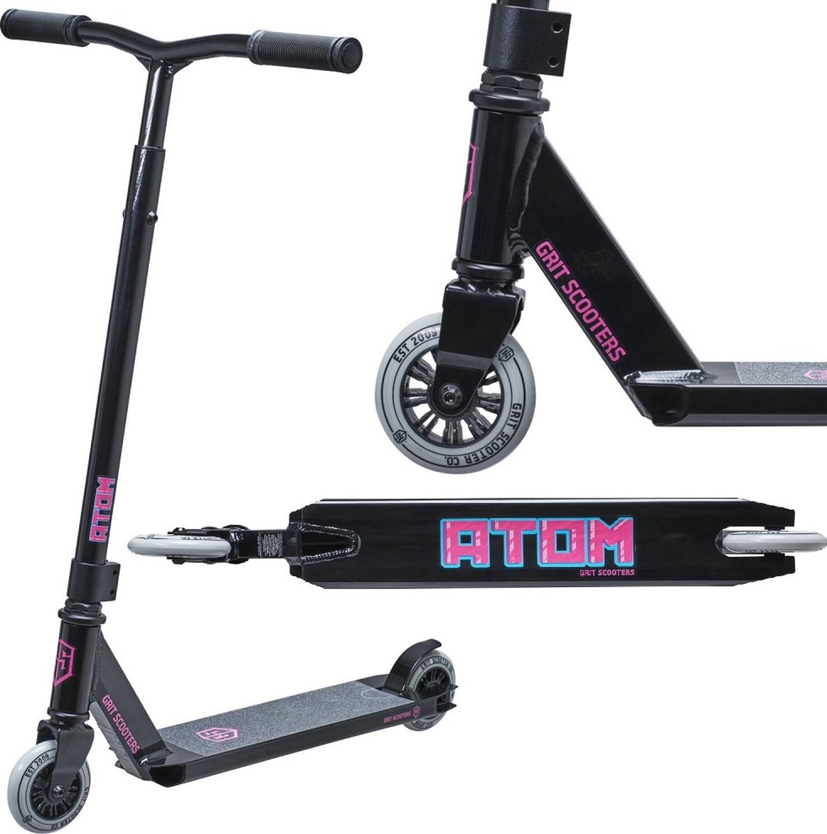Grit Atom Stuntstep Black Step kopen online