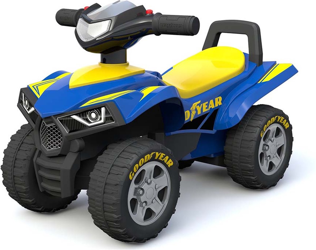 Happy Baby - loopauto - Good Year Blauw Geel Loopauto kopen online