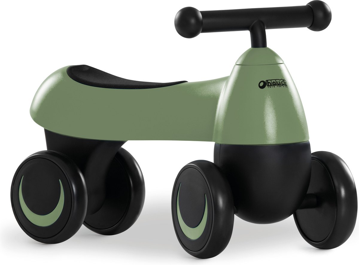 Hauck loopfiets 1st Ride Four voor kinderen vanaf 18 maanden tot 25 kg, 4 wielen EVA, Matt Green Loopfiets kopen online