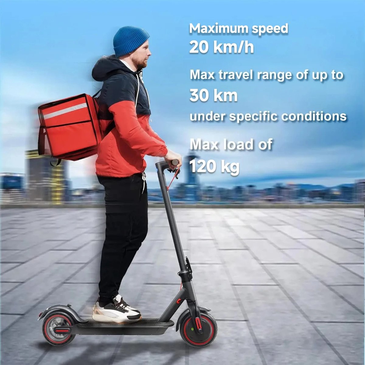 Hennova Elektrische step - E step - Elektrische scooter - Opvouwbaar - Max. belastbaar gewicht 120kg - 350W - Lithium batterij - Met app - Aluminium 8.5 band - Zwart Step kopen online