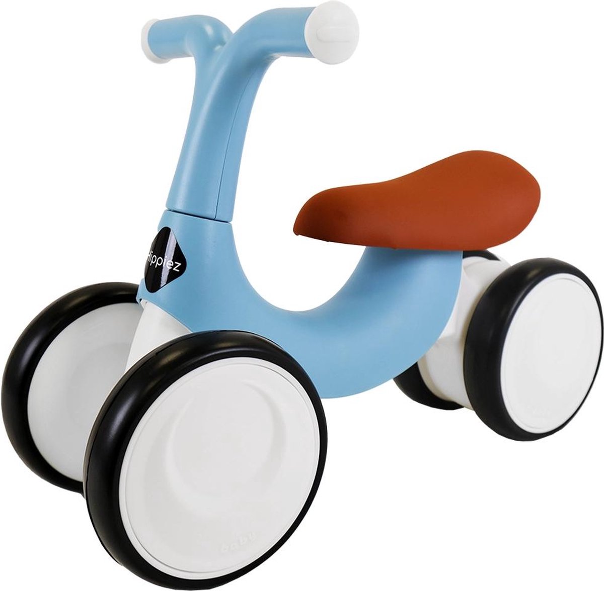hippiez loopfiets freedom petrol blue 1 jaar jongens kunststof blauw