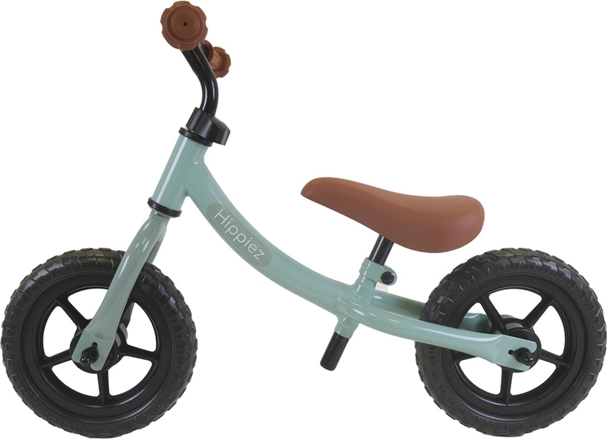 Hippiez Metalen Loopfiets Worker Ocean Green vanaf 2 jaar - Groene Blauwe Loop Fiets - Verstelbaar Zadel en Stuur - Voor Jongens en Meisjes - Compact en Veilig - Lage Instap Loopfiets kopen online