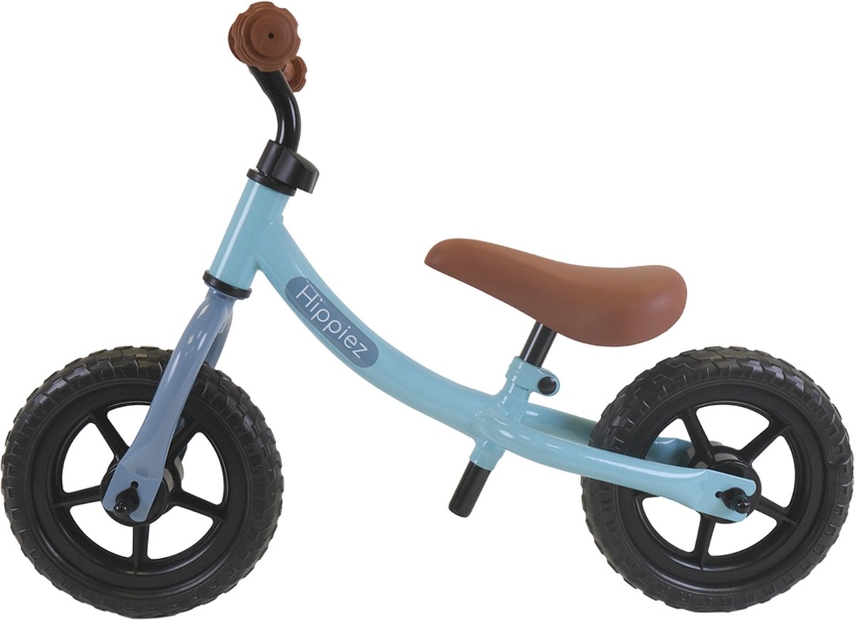 Hippiez Metalen Loopfiets Worker Old Blue vanaf 2 jaar - Blauwe Loop Fiets - Verstelbaar Zadel en Stuur - Voor Jongens - Compact en Veilig - Lage Instap Loopfiets kopen online