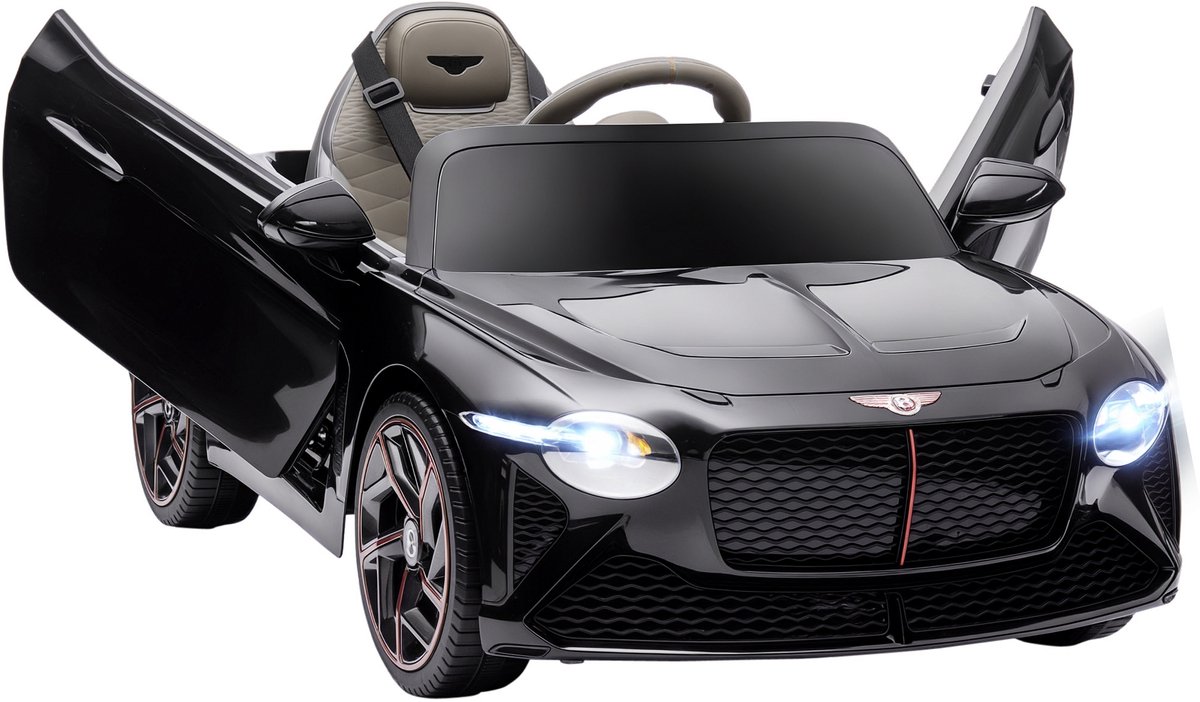 HOMCOM - Elektrische kinderauto - 108x65x45cm - Kunststof - Zwart Trapauto kopen online