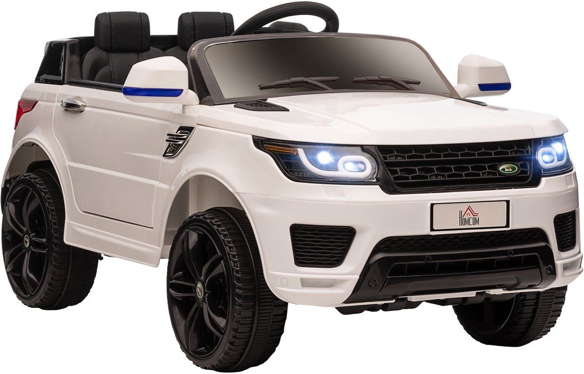 HOMCOM-Elektrische kinderauto-110x68x52cm-PP-Wit Trapauto kopen online