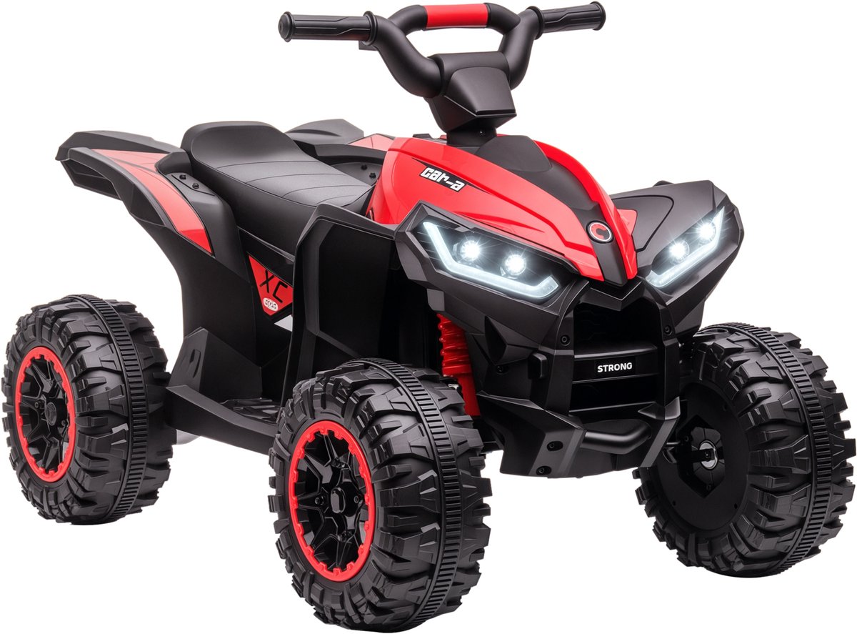 homcom elektrische kinderauto kunststof metaal 83l x 53b x 55 5h cm zwart rood