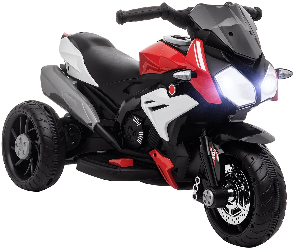 HOMCOM Elektrische kindermotor Kunststof, Metaal 86L x 42B x 52H cm Rood+Zwart Accuvoertuig kopen online