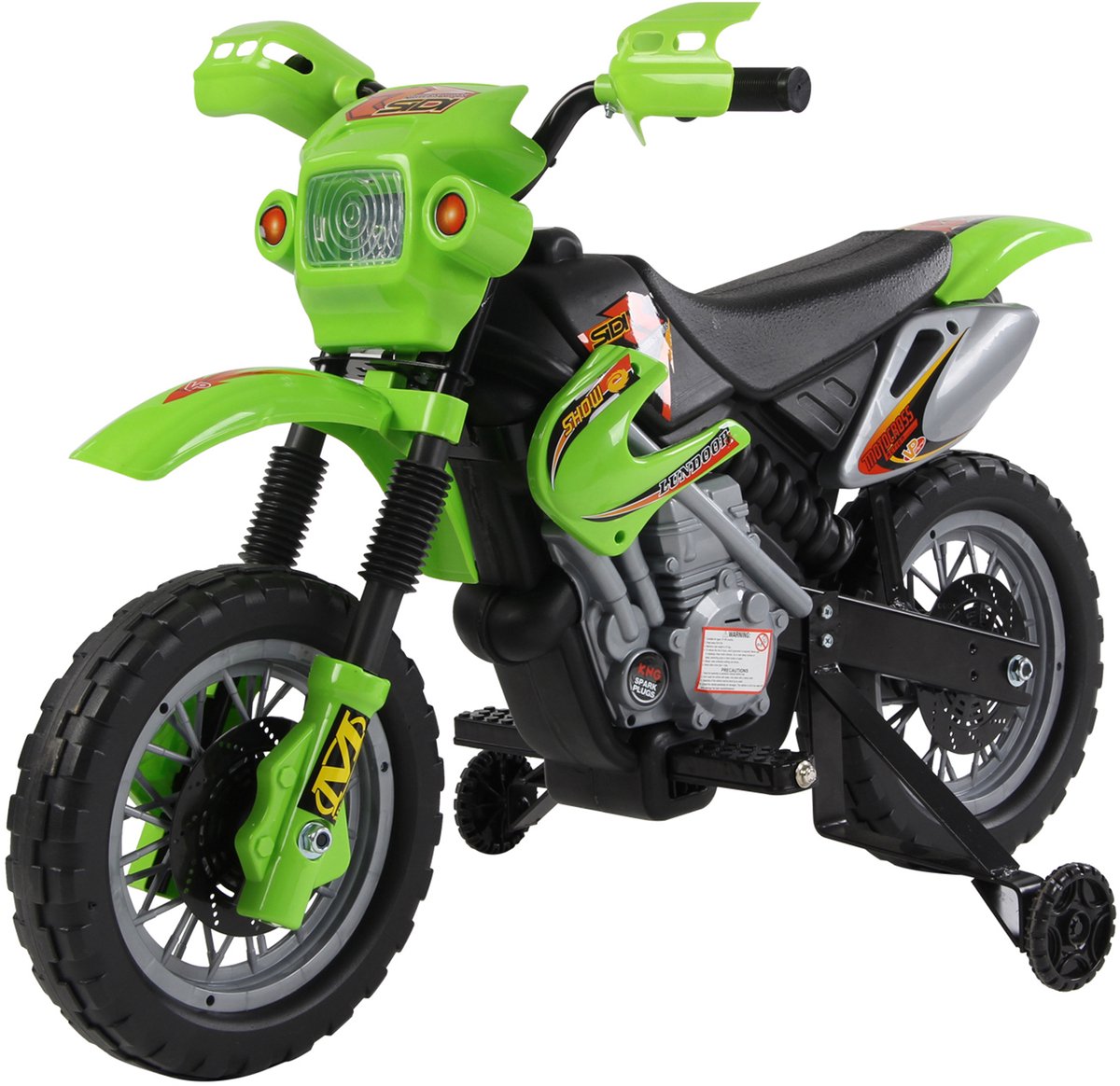 HOMCOM - Elektrische motorfiets - Kunststof - 102x53x66cm - Groen Accuvoertuig kopen online