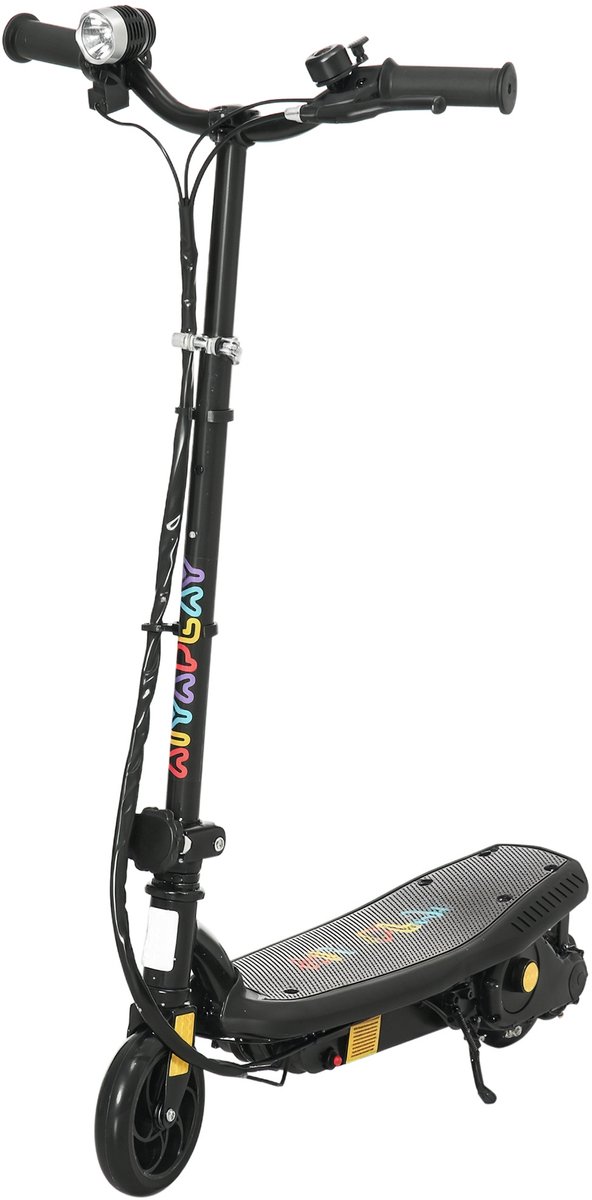 HOMCOM-Kids E-Scooter-75x48x105cm-Metaal-Zwart Accuvoertuig kopen online