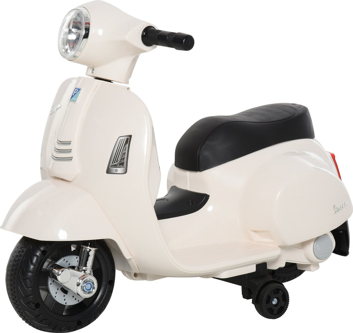 HOMCOM kinder motorfiets - LED-licht - met geluid - max. 3 km/h - wit Accuvoertuig kopen online