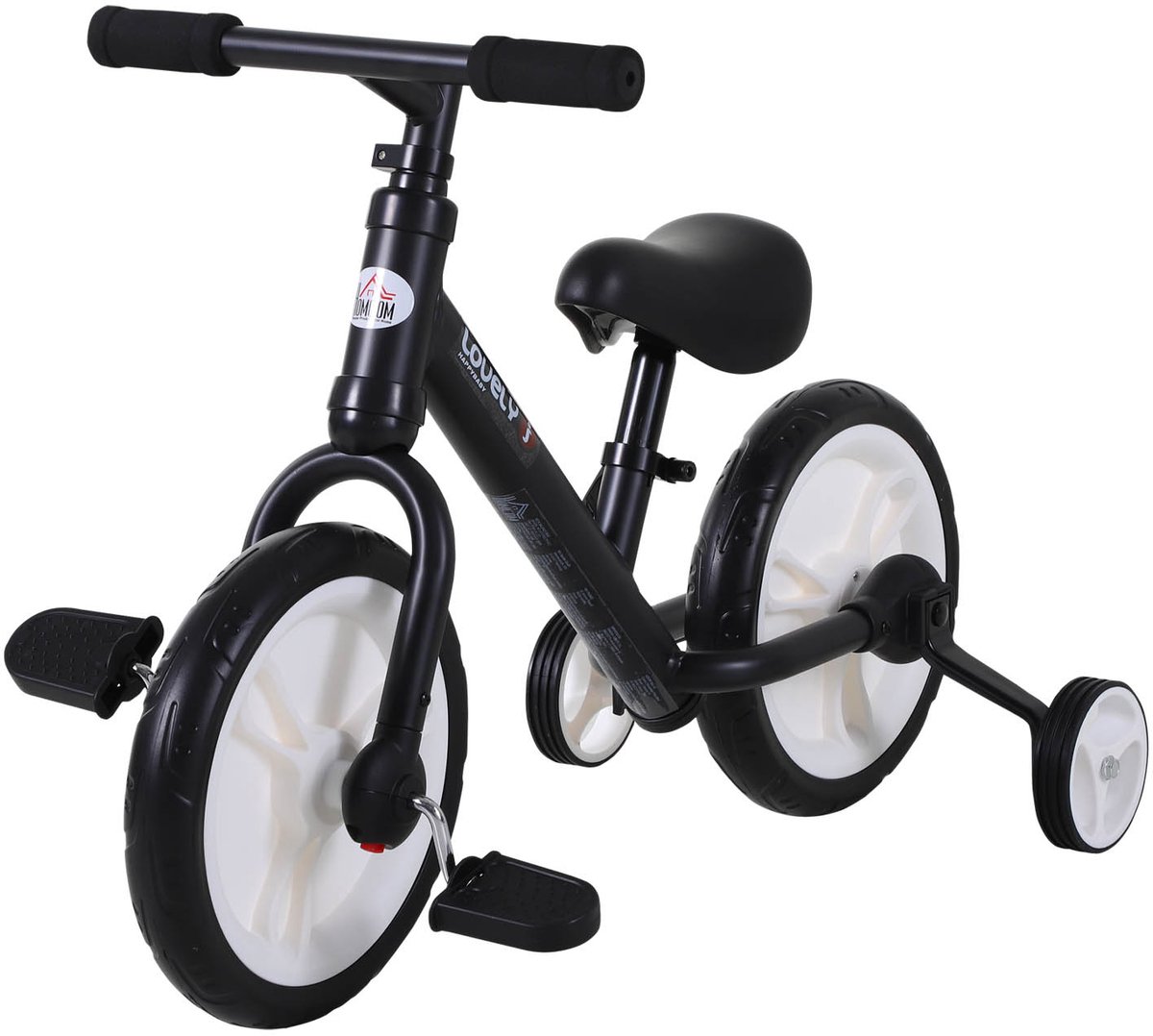HOMCOM Kinderbalansfiets PP, metaal, EVA L85 x B36 x H54 cm Zwart Loopfiets kopen online