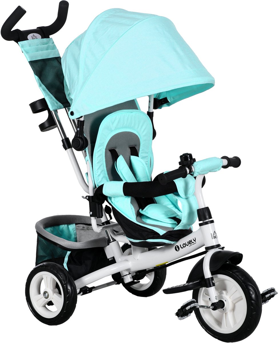 HOMCOM Kinderdriewieler Polyester, Metaal 102L x 49B x 102H cm Groen Driewieler kopen online