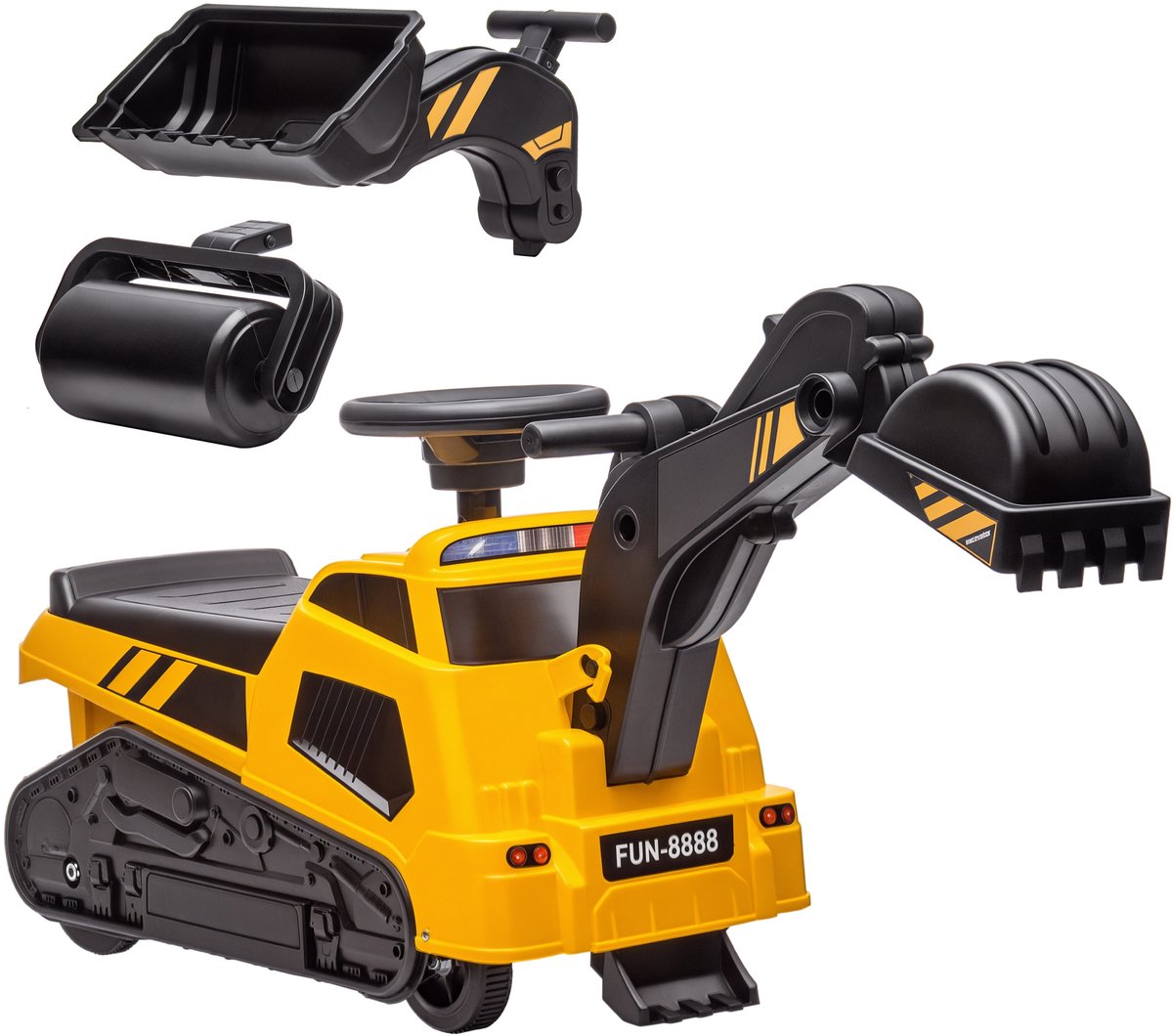 homcom kinderen rijden op constructie auto kunststof metaal 100l x 43b x 48 5h cm geel