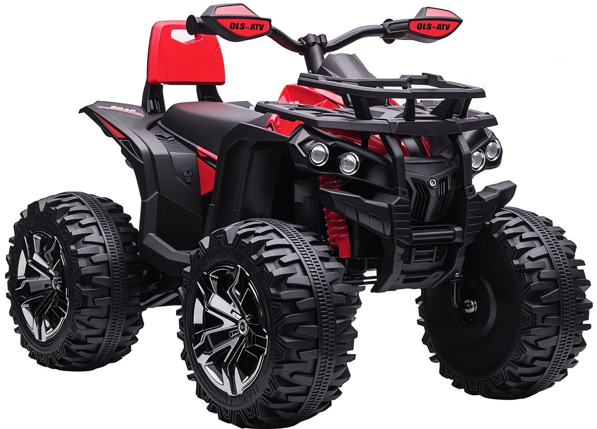 homcom rit op auto metaal kunststof 100l x 65b x 73h cm rood