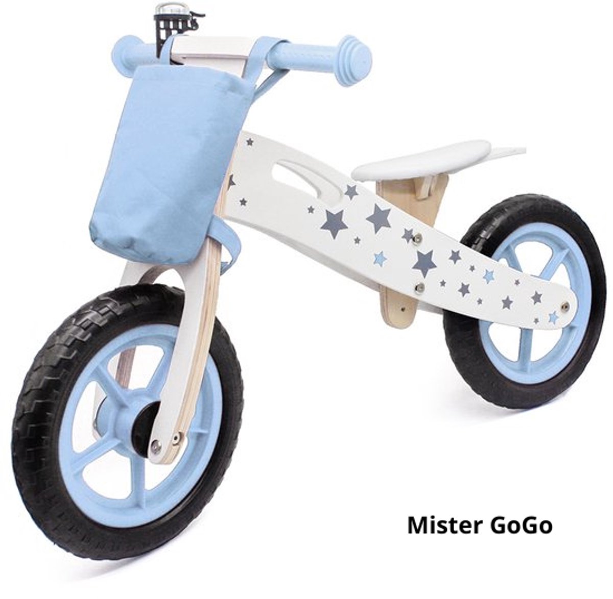 houten loopfiets balance bike met verstelbaar zadel mini loopfietsje van hout loopscooter voor jongens en meisjes van 1 2 jaar blauw