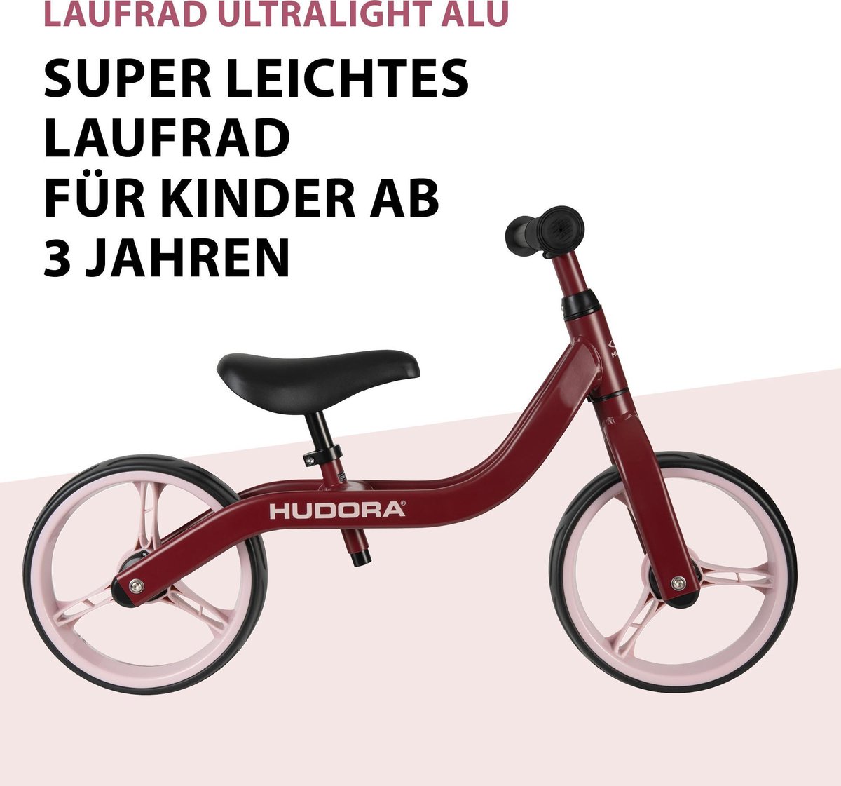 Hudora Loopfiets Ultralight Alu - Bordeaux Loopfiets kopen online