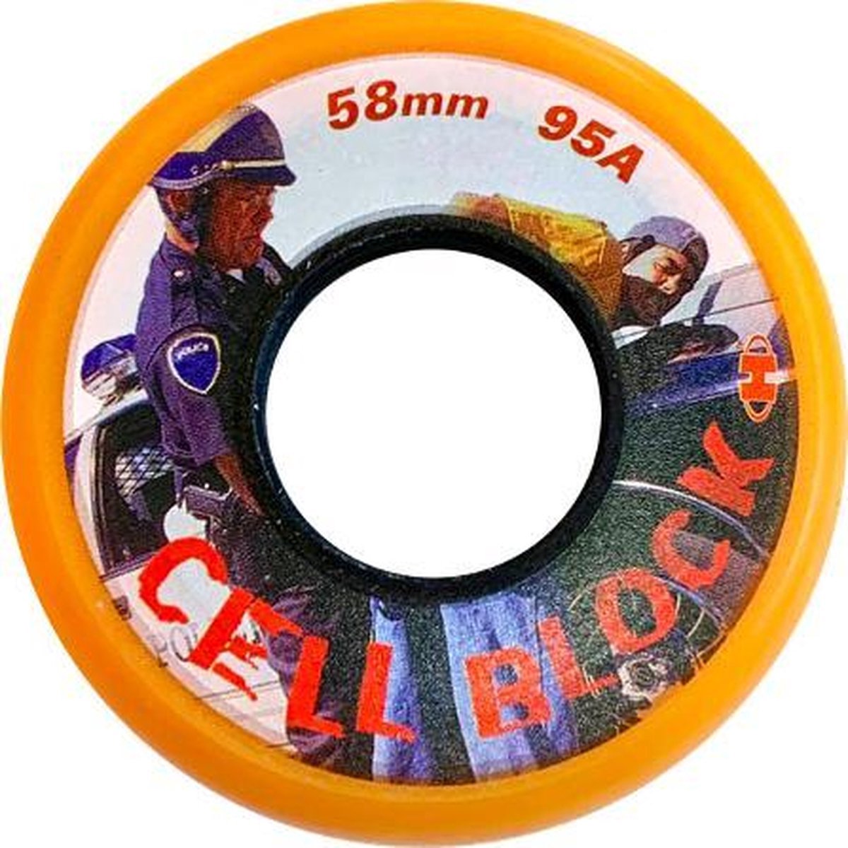 Hyper Cell Block - Wielen voor inlineskates - Aggressive skating - 58 mm - 95A - Oranje - Set van 4 wielen Skateonderdeel kopen online