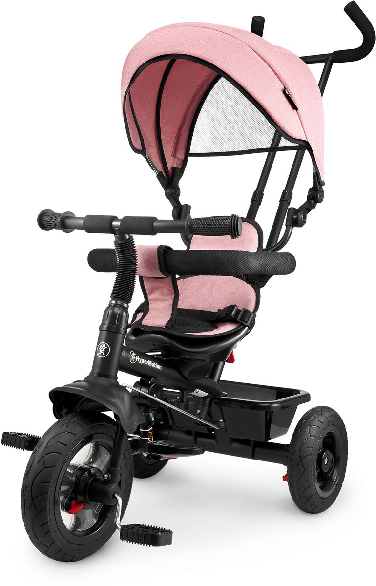 HyperMotion Kinderdriewieler van 1 Jaar, tot 20 kg, Kinderfietsen, 1-4 Jaar, Peuterfiets met Duwstuur, Baby Peuterfiets, Driewieler, Ouderhandvat, eerste Fiets, Roze Driewieler kopen online