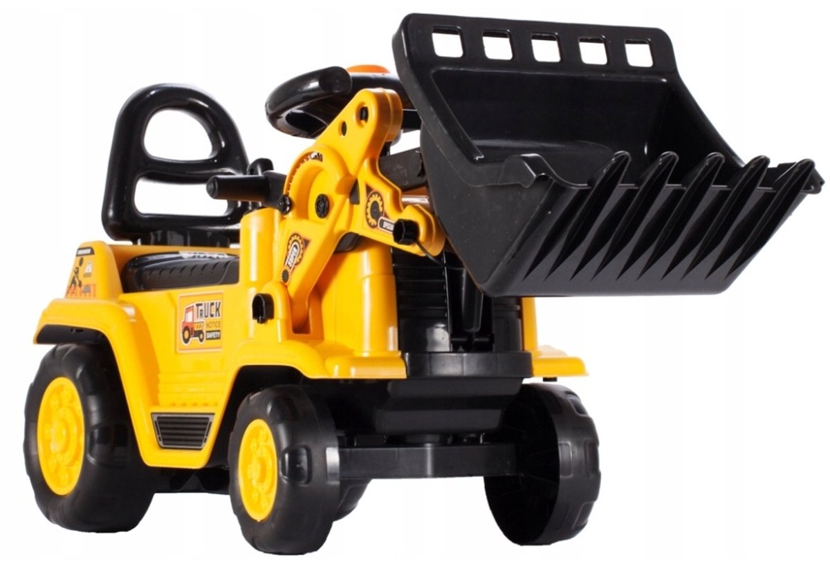 Ilso loopauto bulldozer - berijdbaar - beweegbare arm - claxon - max 25 KG - geel Loopauto kopen online