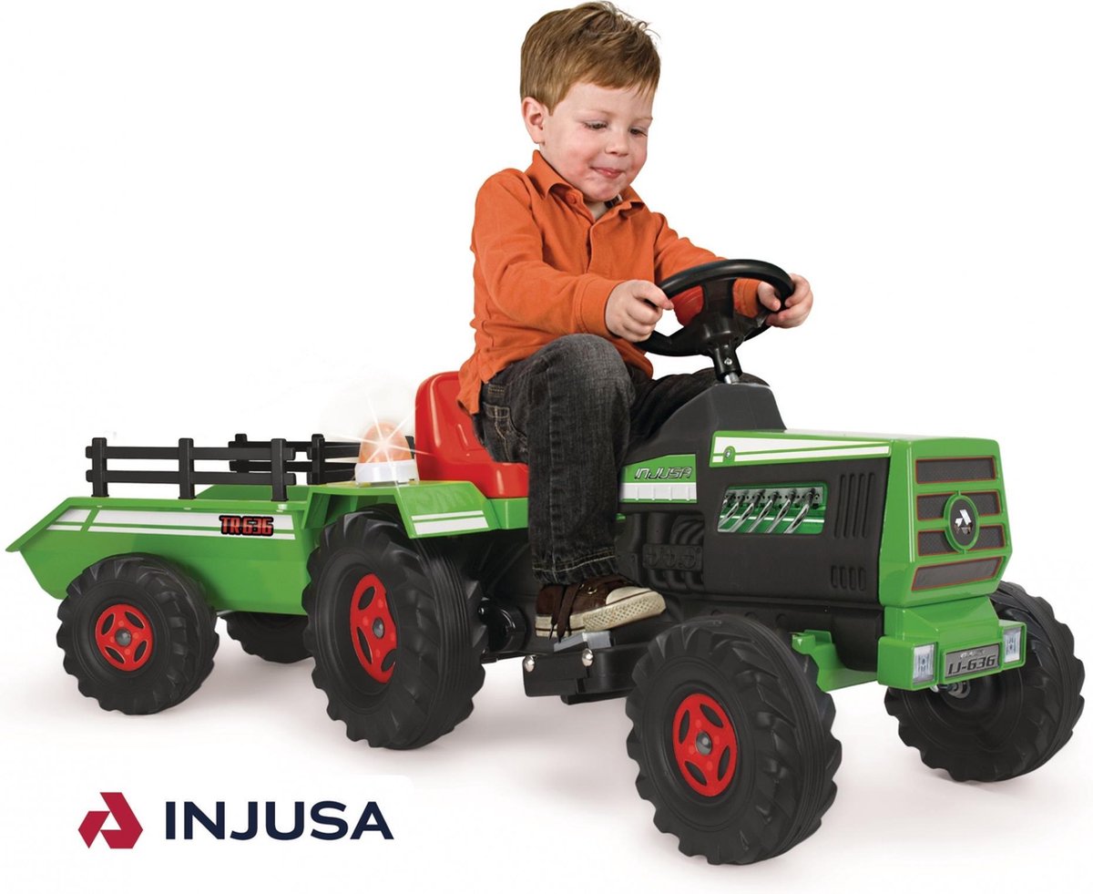 Injusa Basis Elektrische Kindertractor 6v Groen Accuvoertuig kopen online