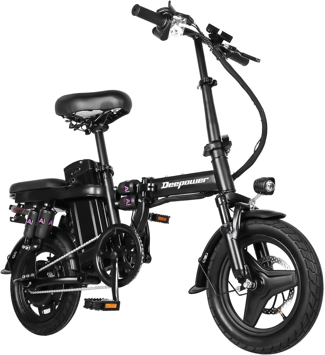 inklapbare elektrische fiets met afneembare accu en powerful motor