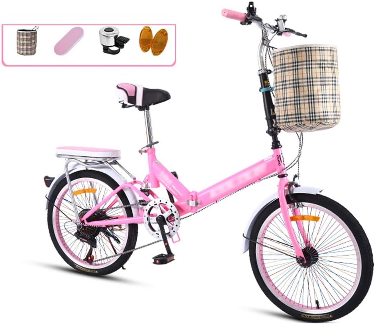 Inklapbare Fiets 20 inch met 7 Versnellingen en Comfortabel Zadel Kinderfiets kopen online